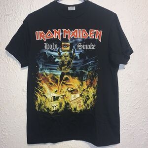 Iron Maiden Holy Smoke 2016 Reissue Heavy Metal Band Pacific Graphic Shirt M